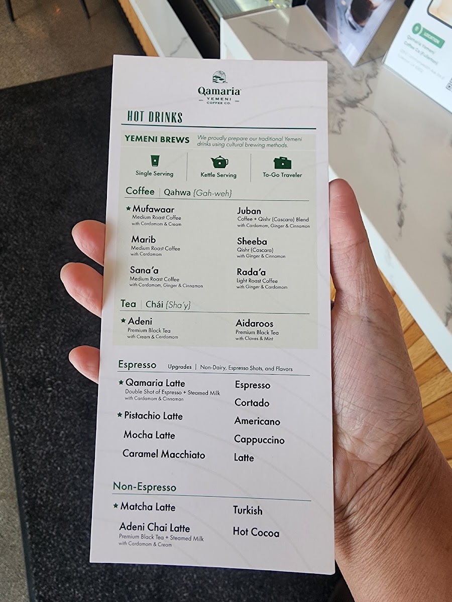 Menu Qamaria Yemeni Coffee Co.-3