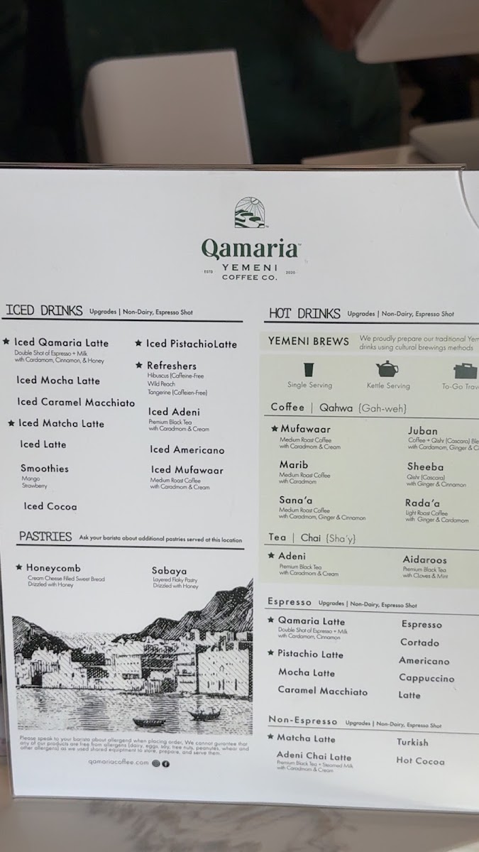 Menu Qamaria Yemeni Coffee Co.-5