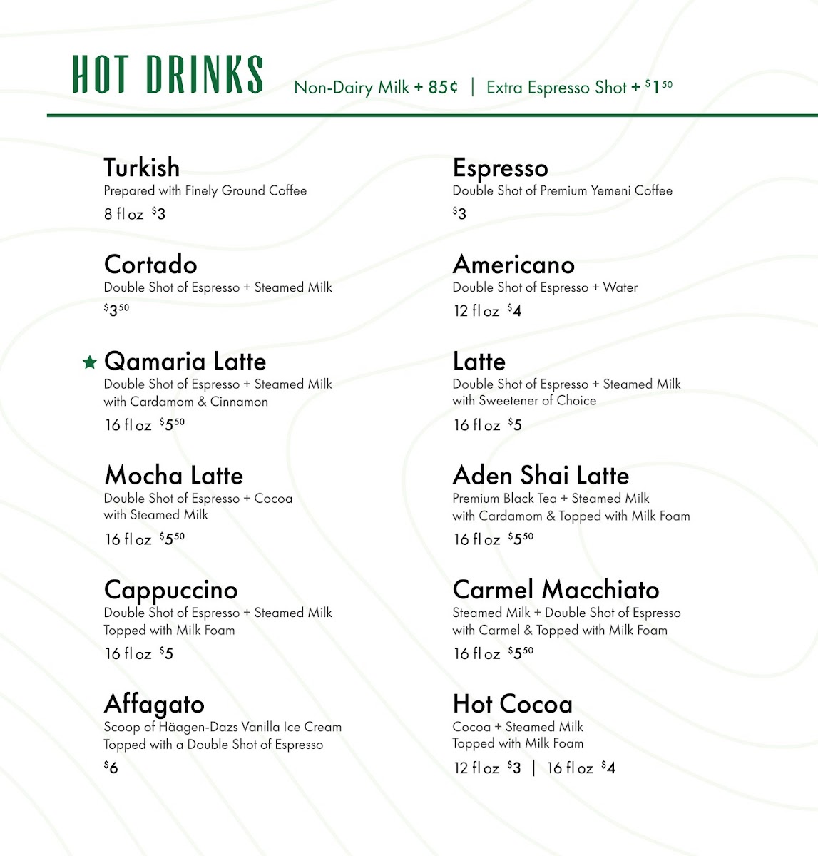 Menu Qamaria Yemeni Coffee Co.-7