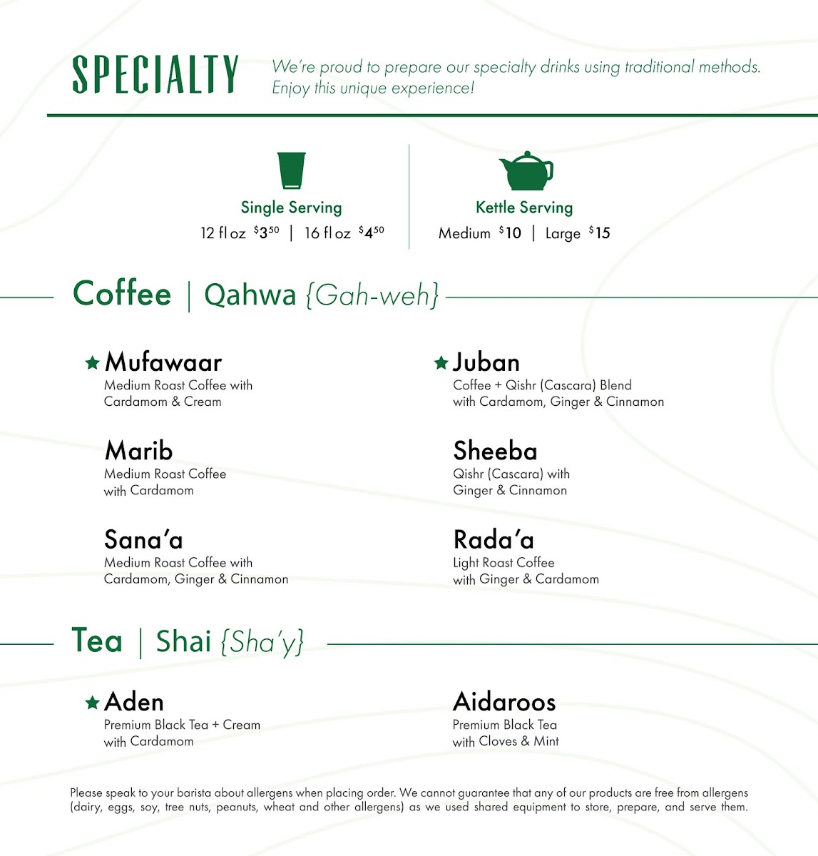 Menu Qamaria Yemeni Coffee Co.-8