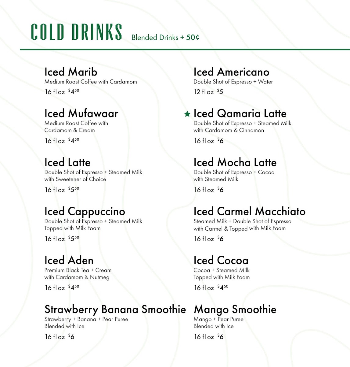 Menu Qamaria Yemeni Coffee Co.-9